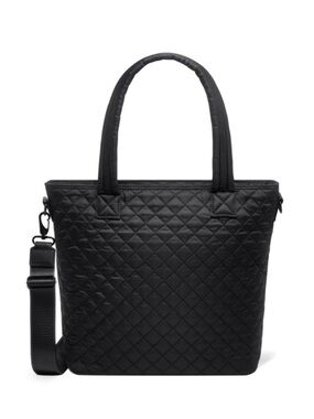 Simple Modern Harper Tote - Midnight Black Quilted Tote